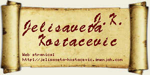 Jelisaveta Kostačević vizit kartica